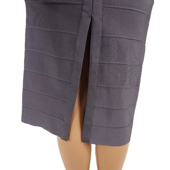Herve Leger Recycled Rayon Midi Dress Size XS Womens Gray $630 - Picture 8 of 16